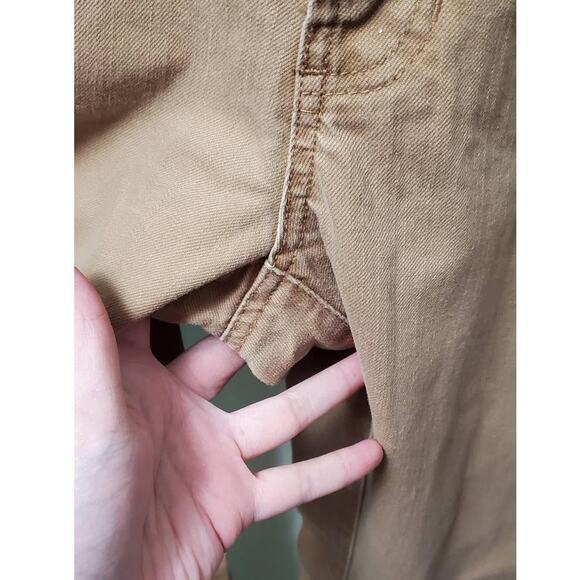 VINTAGE Old Navy Y2K '02 Tan Push Button Jeans Size 10 ~ Retro Funky Hippie Boho - Picture 4 of 8